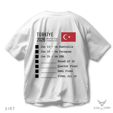 World Cup 26 Check Lİst - Oversize T-Shirt