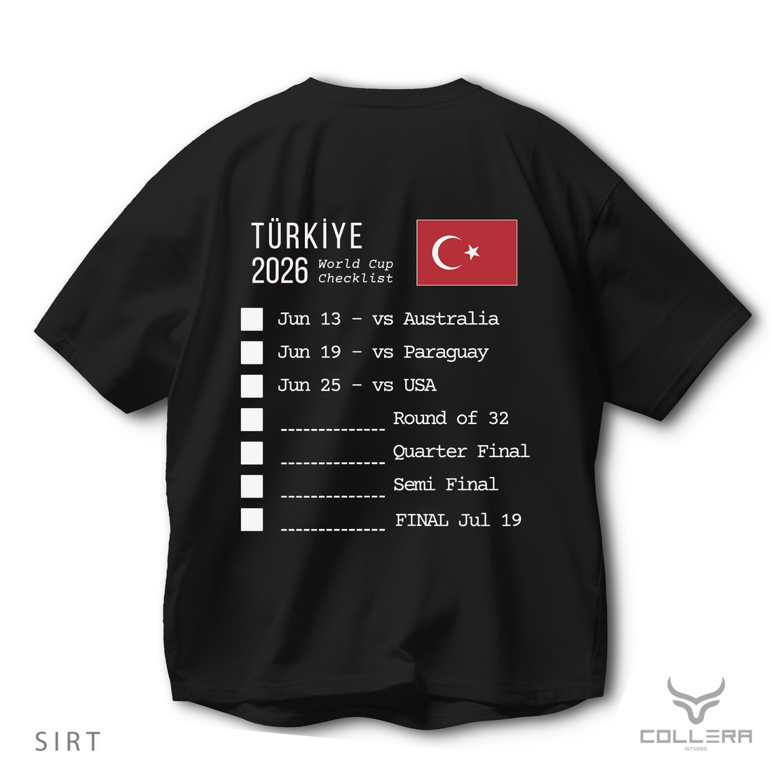 World Cup 26 Check Lİst - Oversize T-Shirt